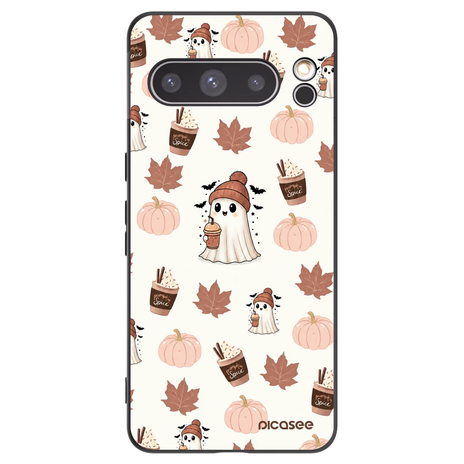 Picasee Google Pixel 8 Pro Hülle - Schwarzes Silikon - Pumpkin spice