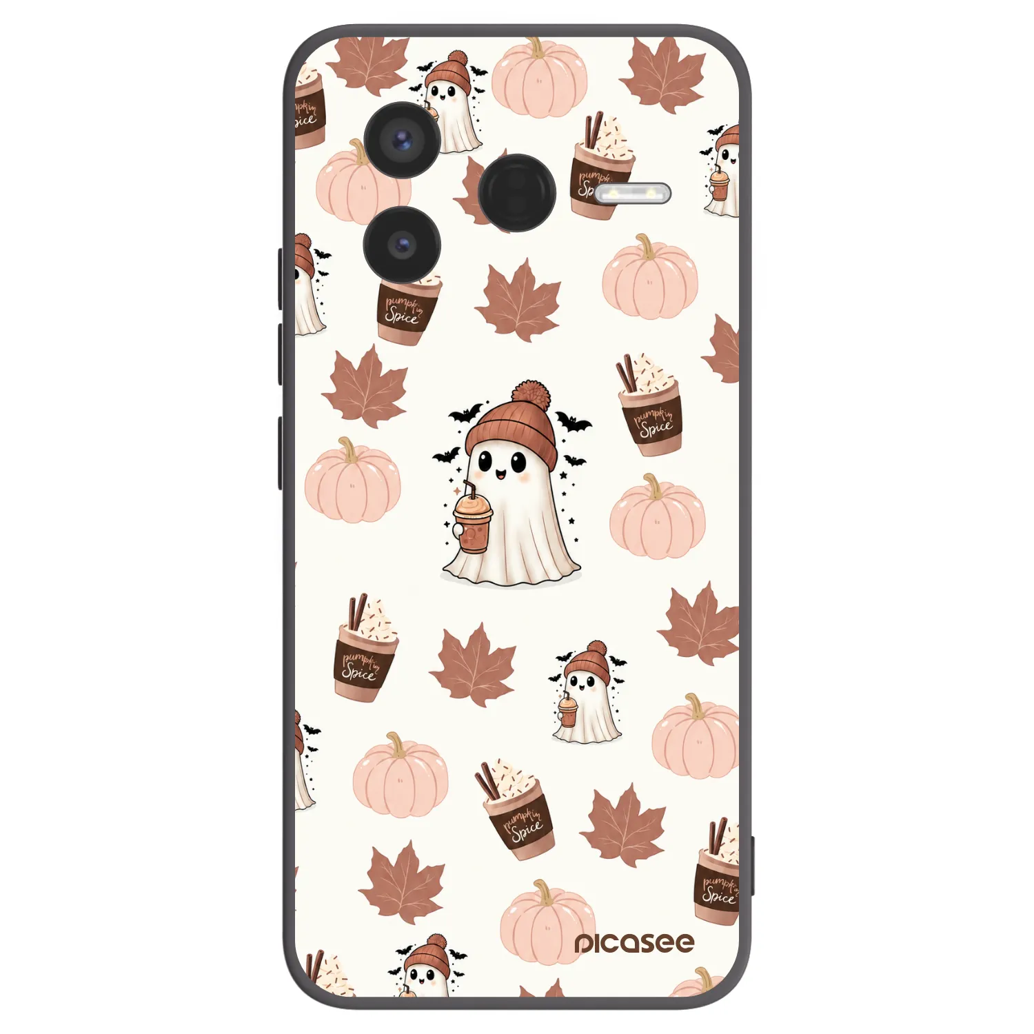 Picasee Xiaomi Poco F7 Pro 5G Hülle - Schwarzes Silikon - Pumpkin spice