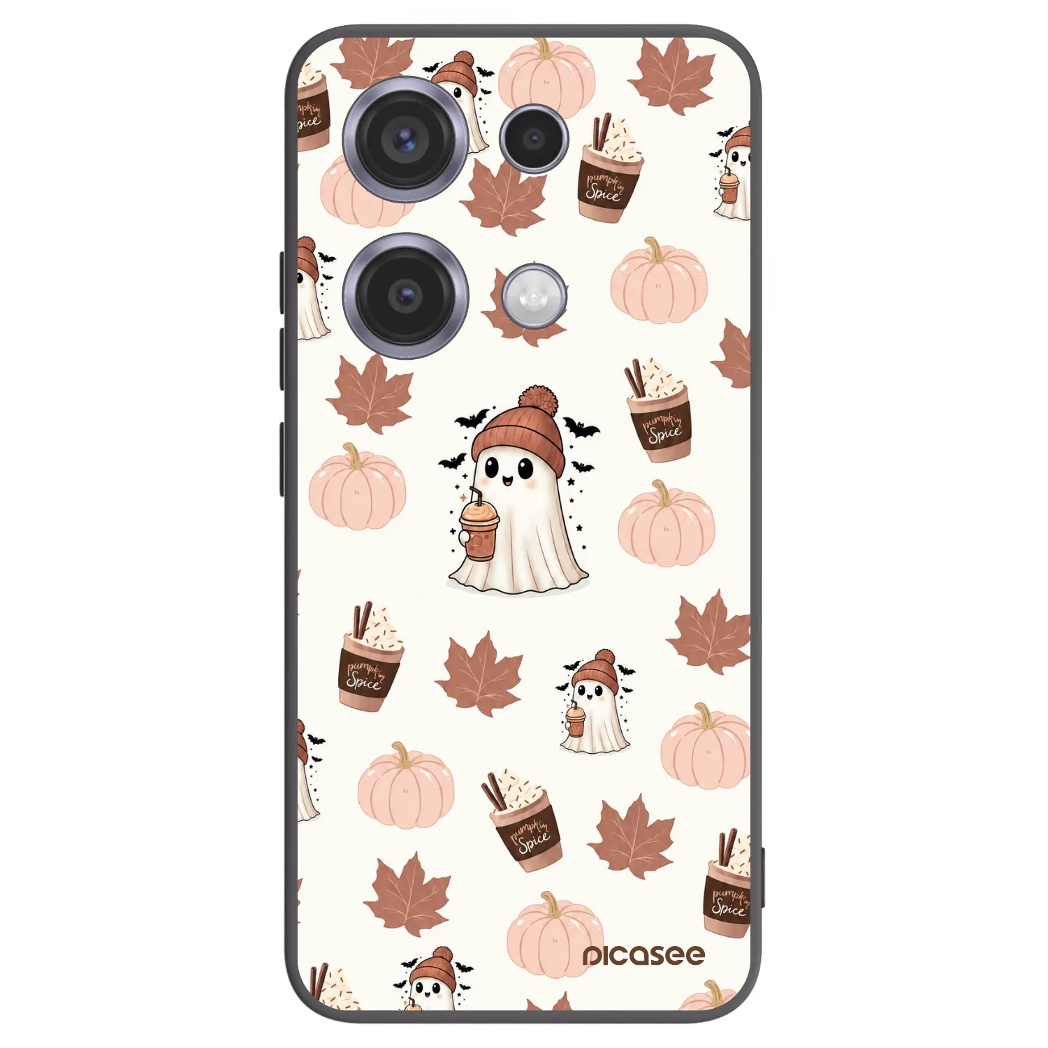 Picasee Xiaomi Redmi Note 14S Hülle - Schwarzes Silikon - Pumpkin spice