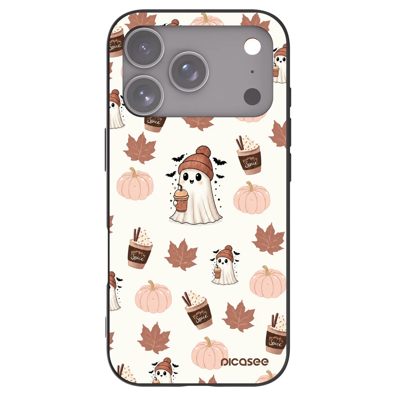 Picasee Apple iPhone 17 Pro Hülle - Schwarzes Silikon - Pumpkin spice