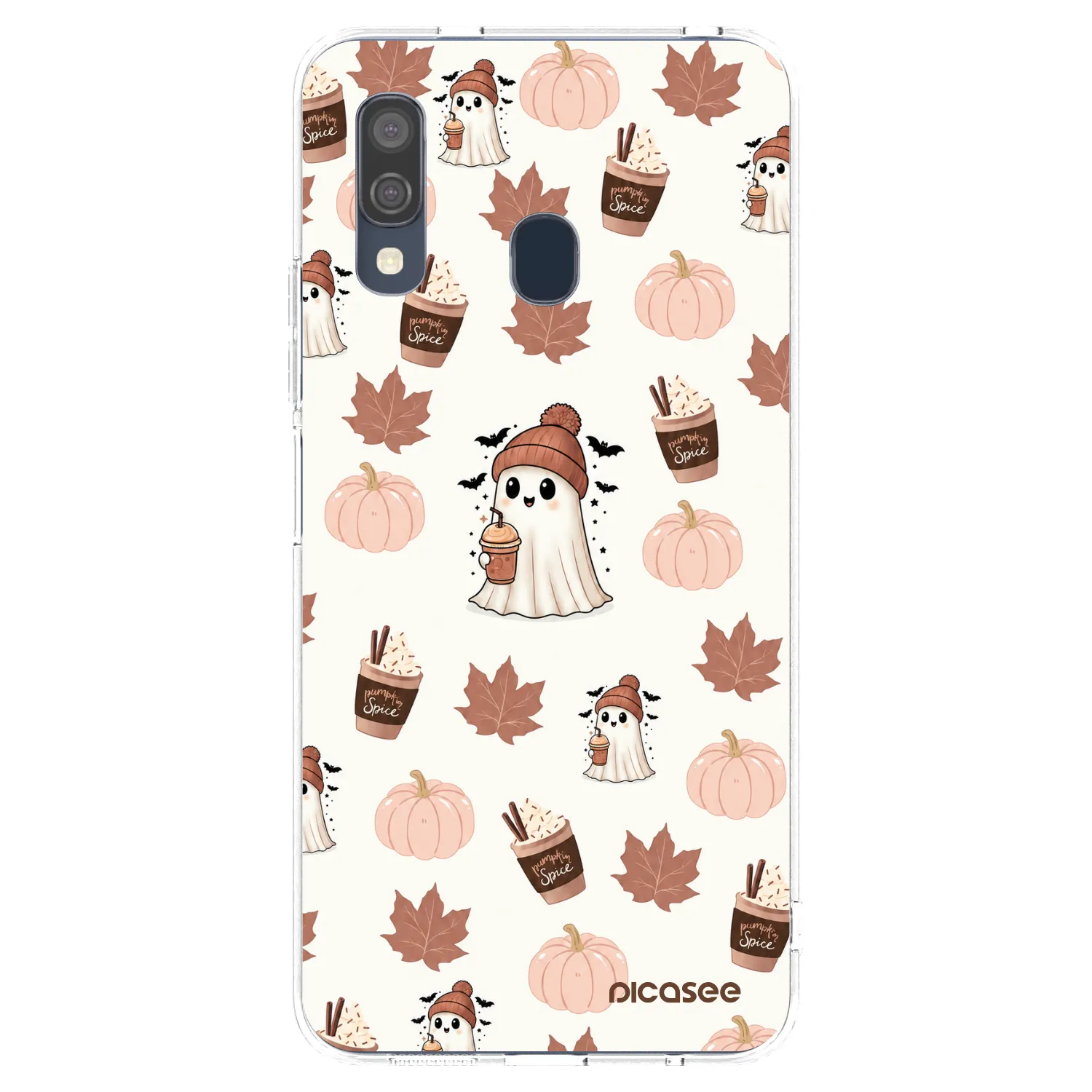 Picasee Samsung Galaxy A40 A405F Hülle - Transparentes Silikon - Pumpkin spice