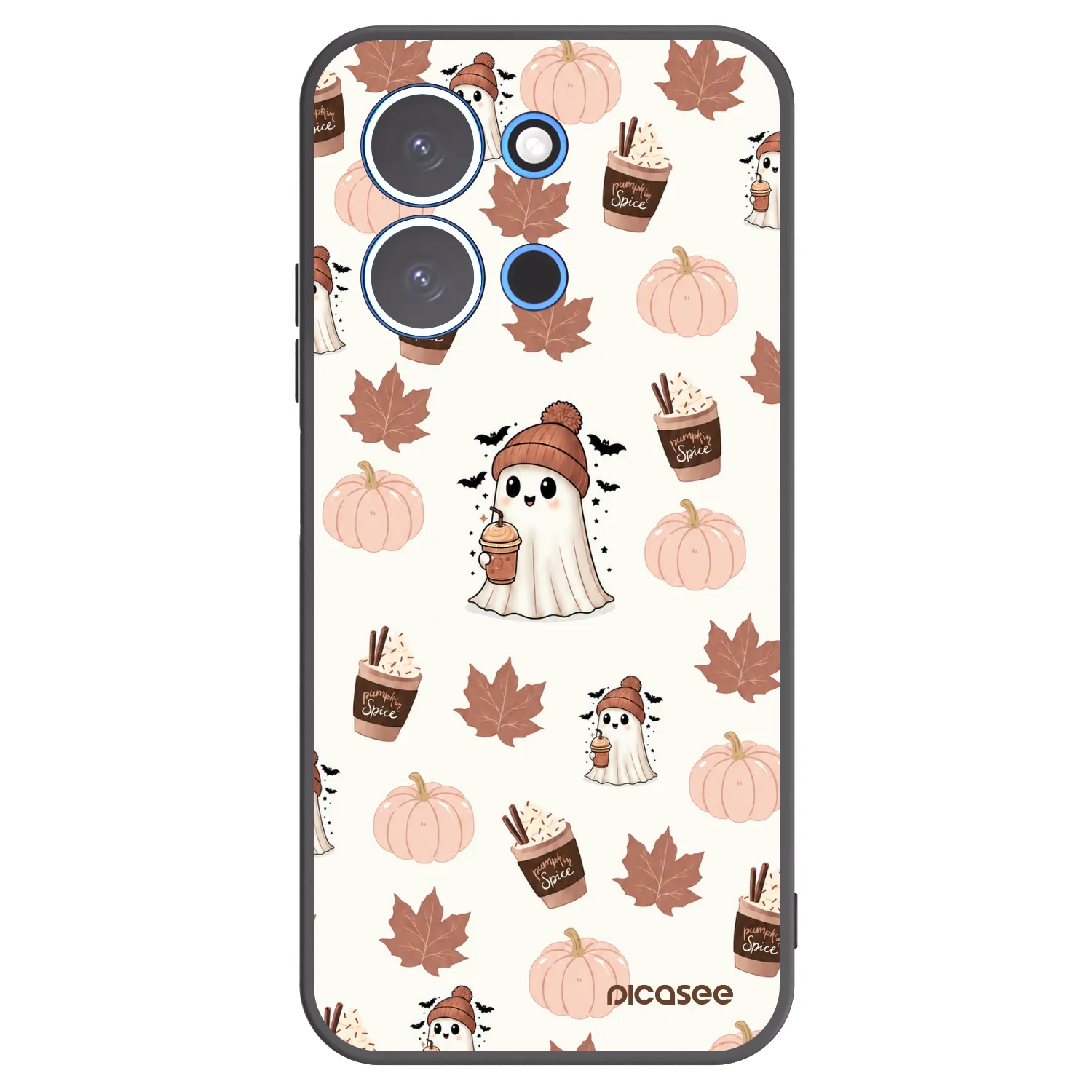 Picasee Xiaomi Redmi 15C 4G Hülle - Schwarzes Silikon - Pumpkin spice