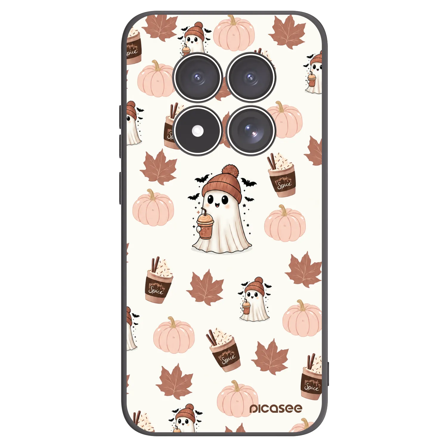 Picasee Xiaomi Redmi Note 15 Pro 4G Hülle - Schwarzes Silikon - Pumpkin spice