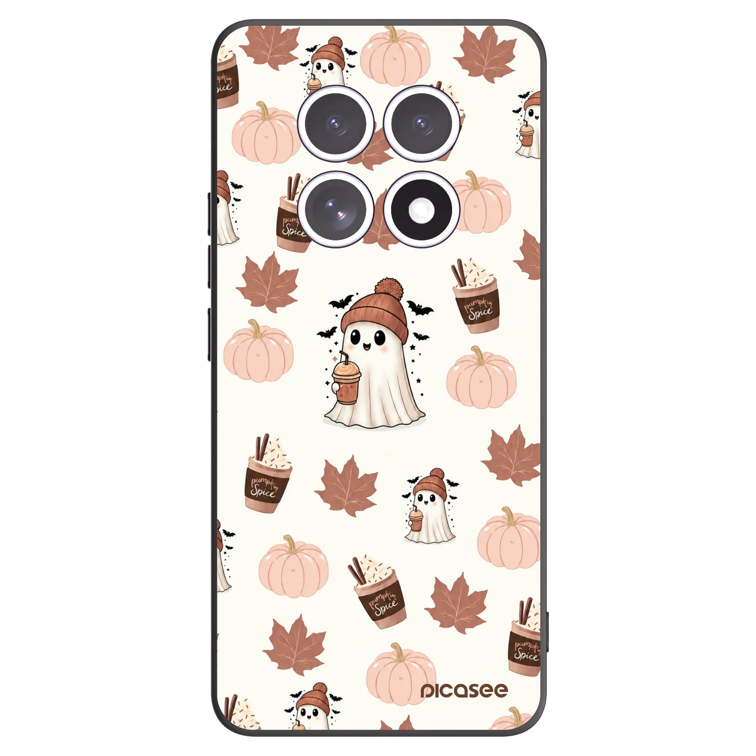Picasee Xiaomi Redmi Note 15 4G Hülle - Schwarzes Silikon - Pumpkin spice