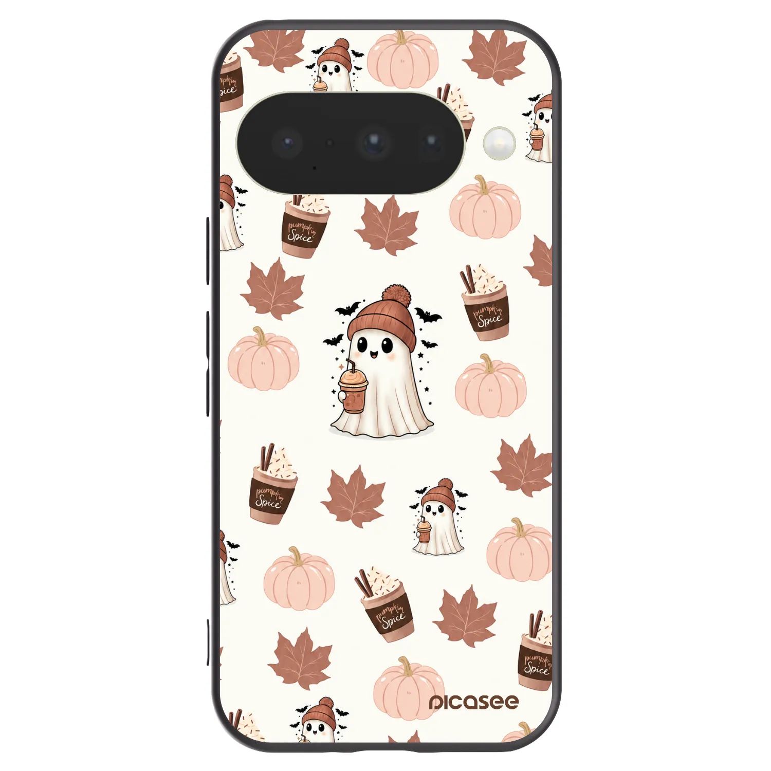 Picasee Google Pixel 10 Hülle - Schwarzes Silikon - Pumpkin spice