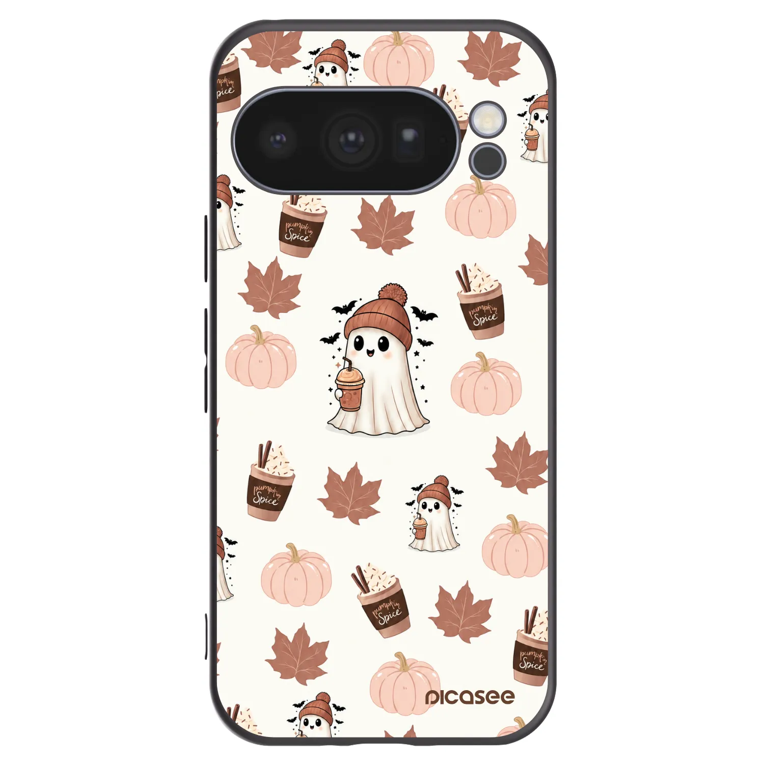 Picasee Google Pixel 10 Pro Hülle - Schwarzes Silikon - Pumpkin spice