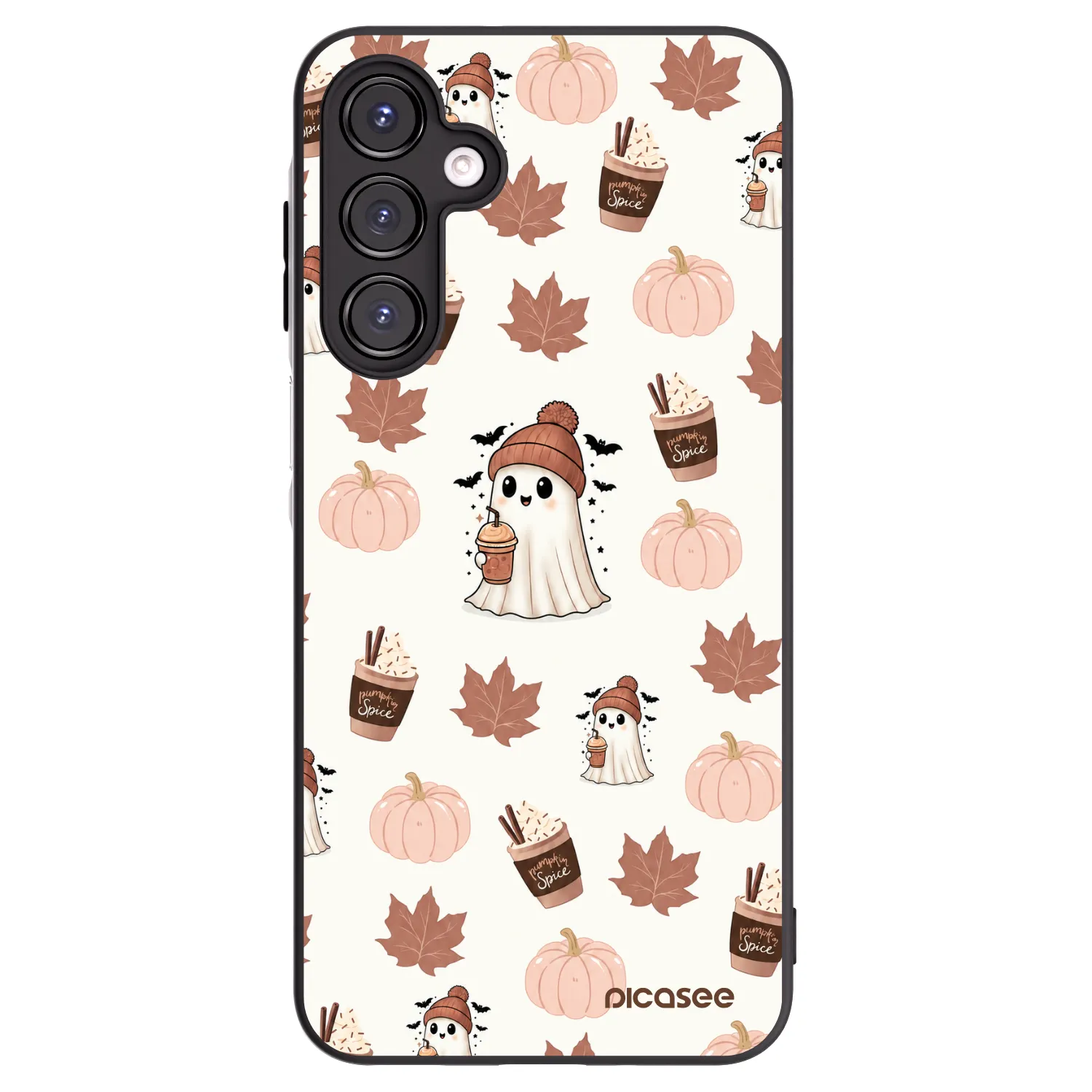 Picasee Samsung Galaxy A16 4G Hülle - Schwarzes Silikon - Pumpkin spice