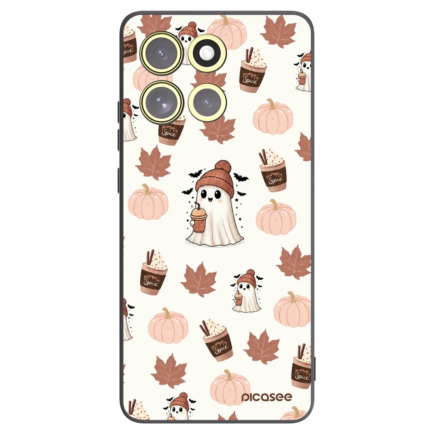 Picasee Motorola Moto G86 Power 5G Hülle - Schwarzes Silikon - Pumpkin spice