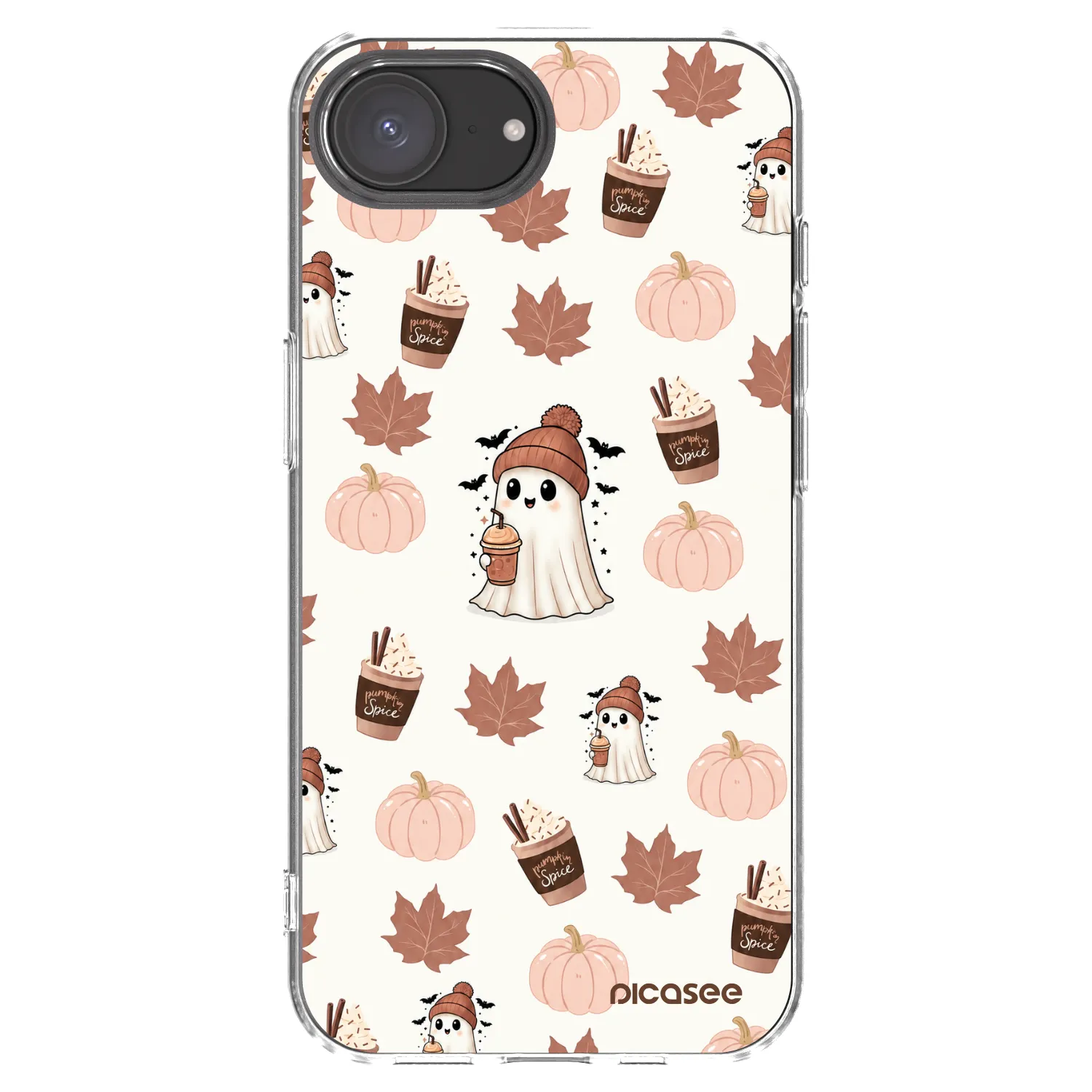 Picasee Apple iPhone 17e Hülle - Transparentes Silikon - Pumpkin spice