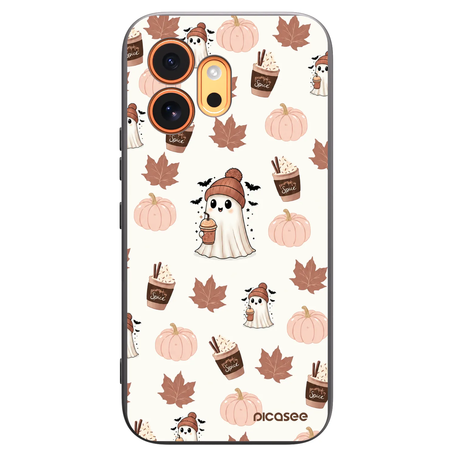 Picasee Honor 600 Hülle - Schwarzes Silikon - Pumpkin spice