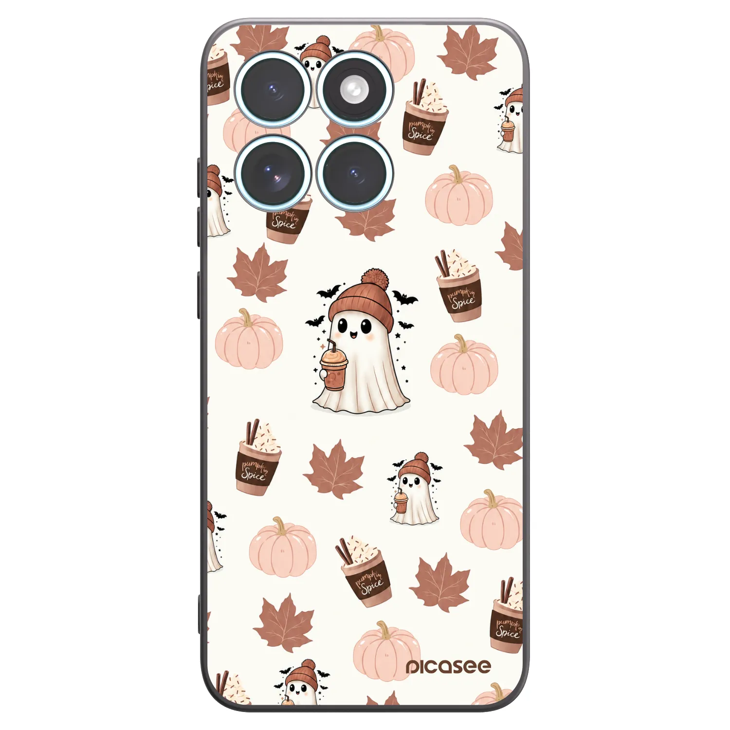 Picasee Motorola Edge 70 Fusion Hülle - Schwarzes Silikon - Pumpkin spice