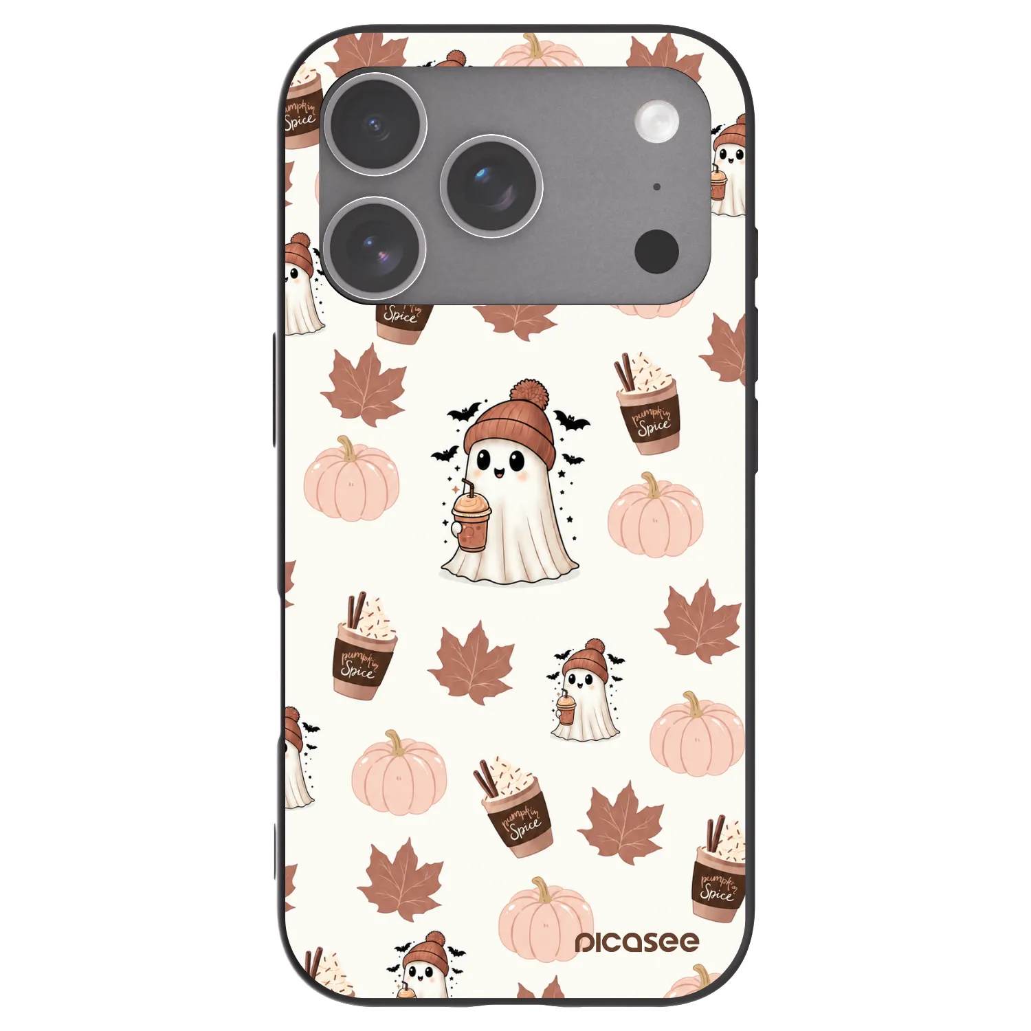 Picasee Apple iPhone 18 Pro Hülle - Schwarzes Silikon - Pumpkin spice