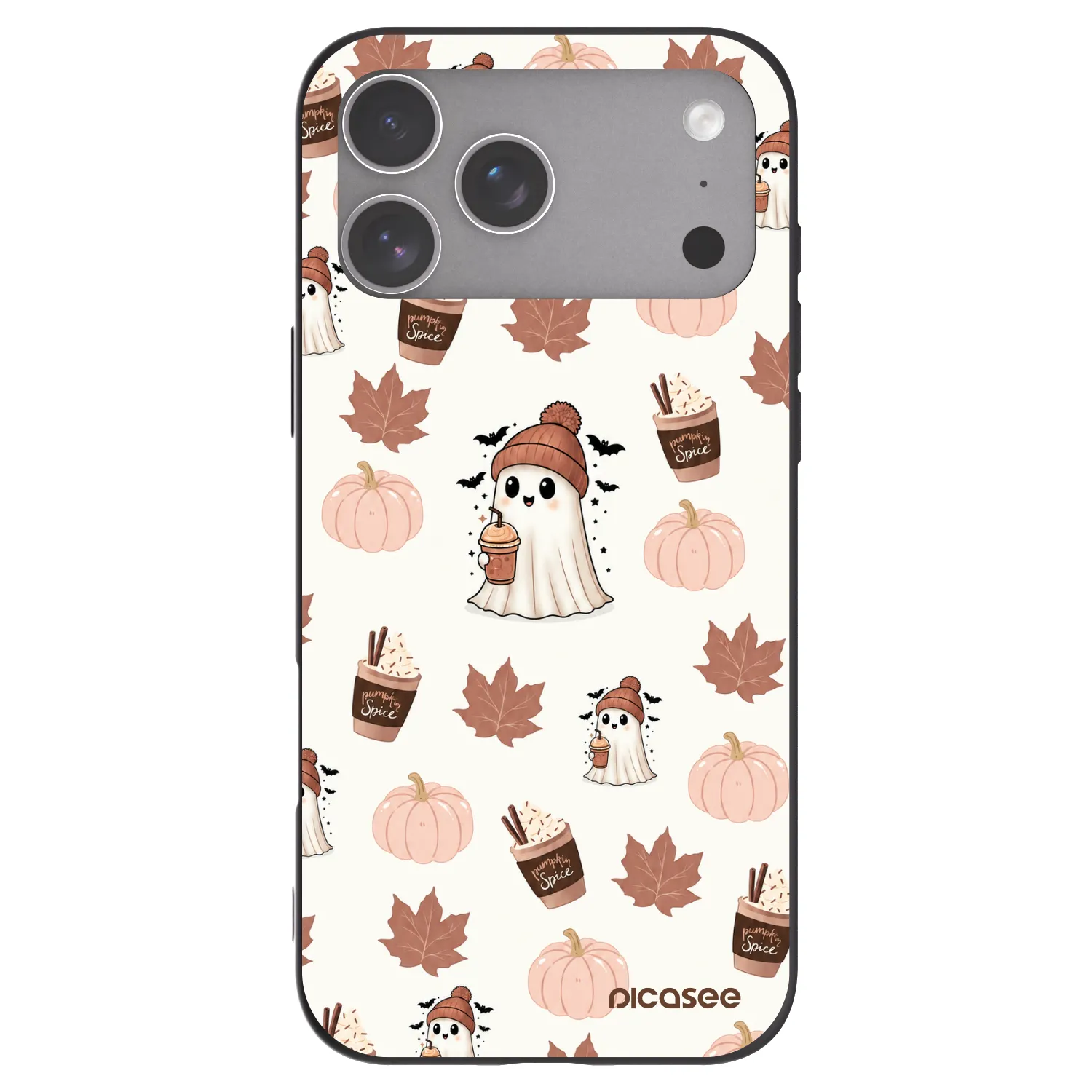 Picasee Apple iPhone 18 Pro Max Hülle - Schwarzes Silikon - Pumpkin spice
