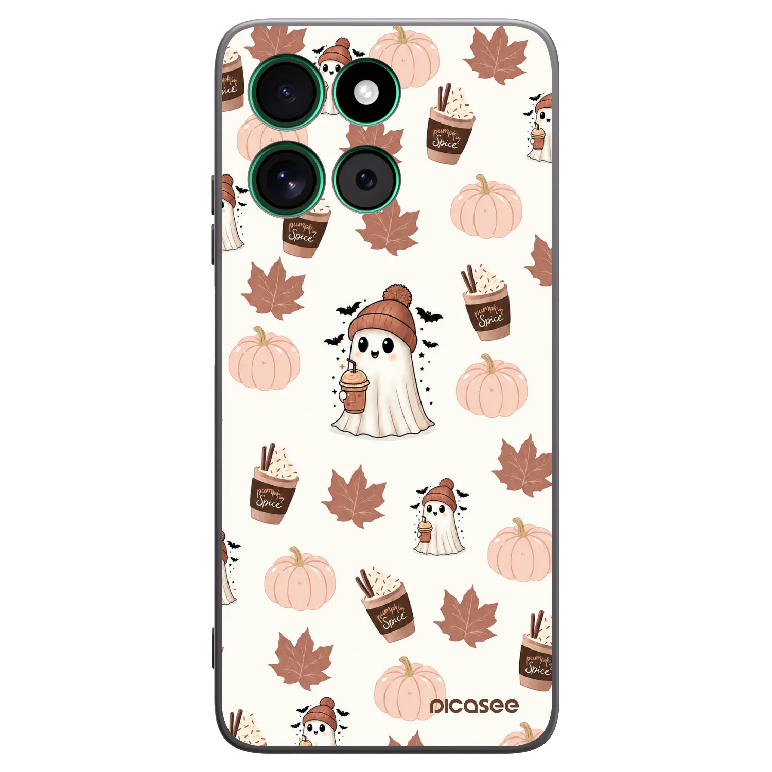 Picasee Motorola Moto G57 Power Hülle - Schwarzes Silikon - Pumpkin spice