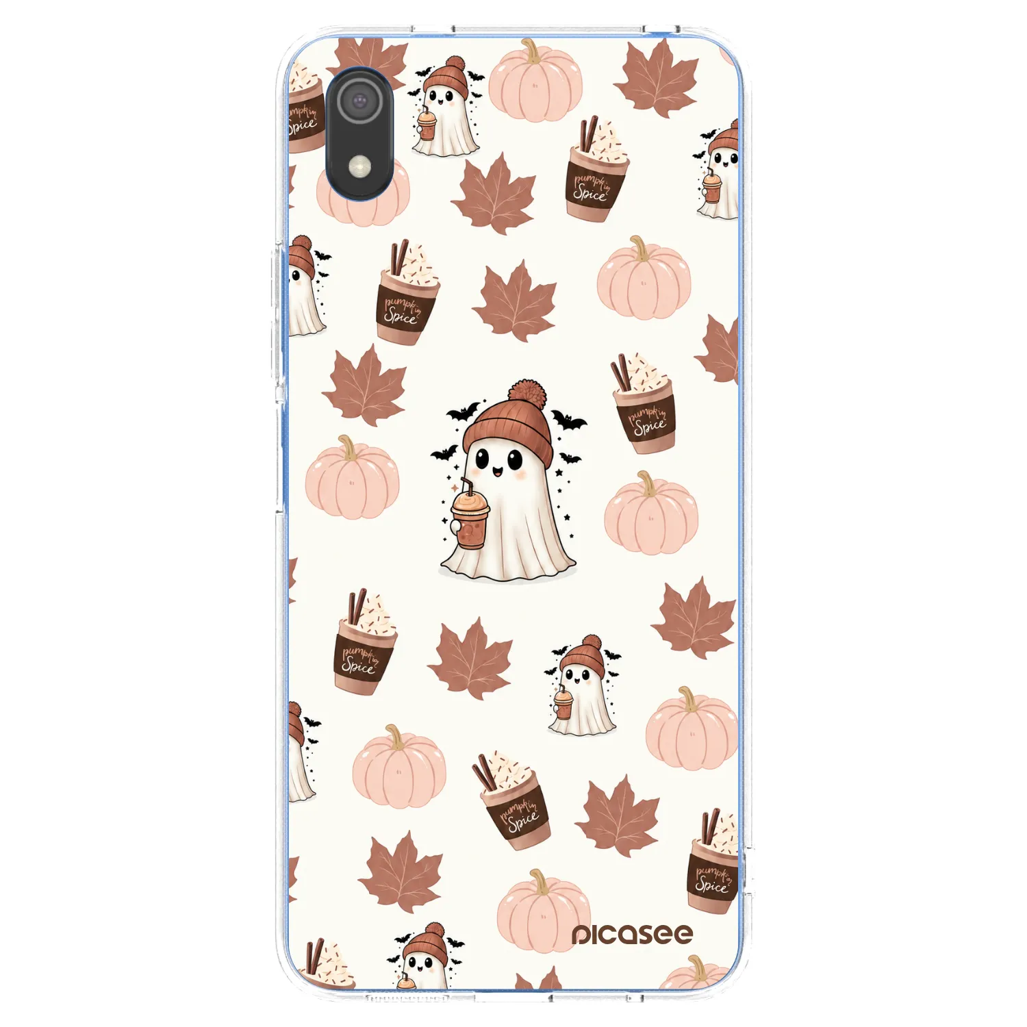 Picasee Xiaomi Redmi 7A Hülle - Transparentes Silikon - Pumpkin spice