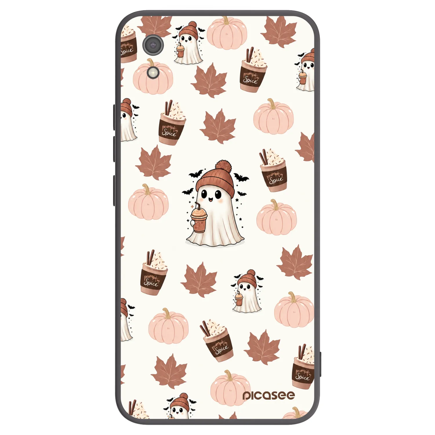 Picasee Xiaomi Redmi 7A Hülle - Schwarzes Silikon - Pumpkin spice