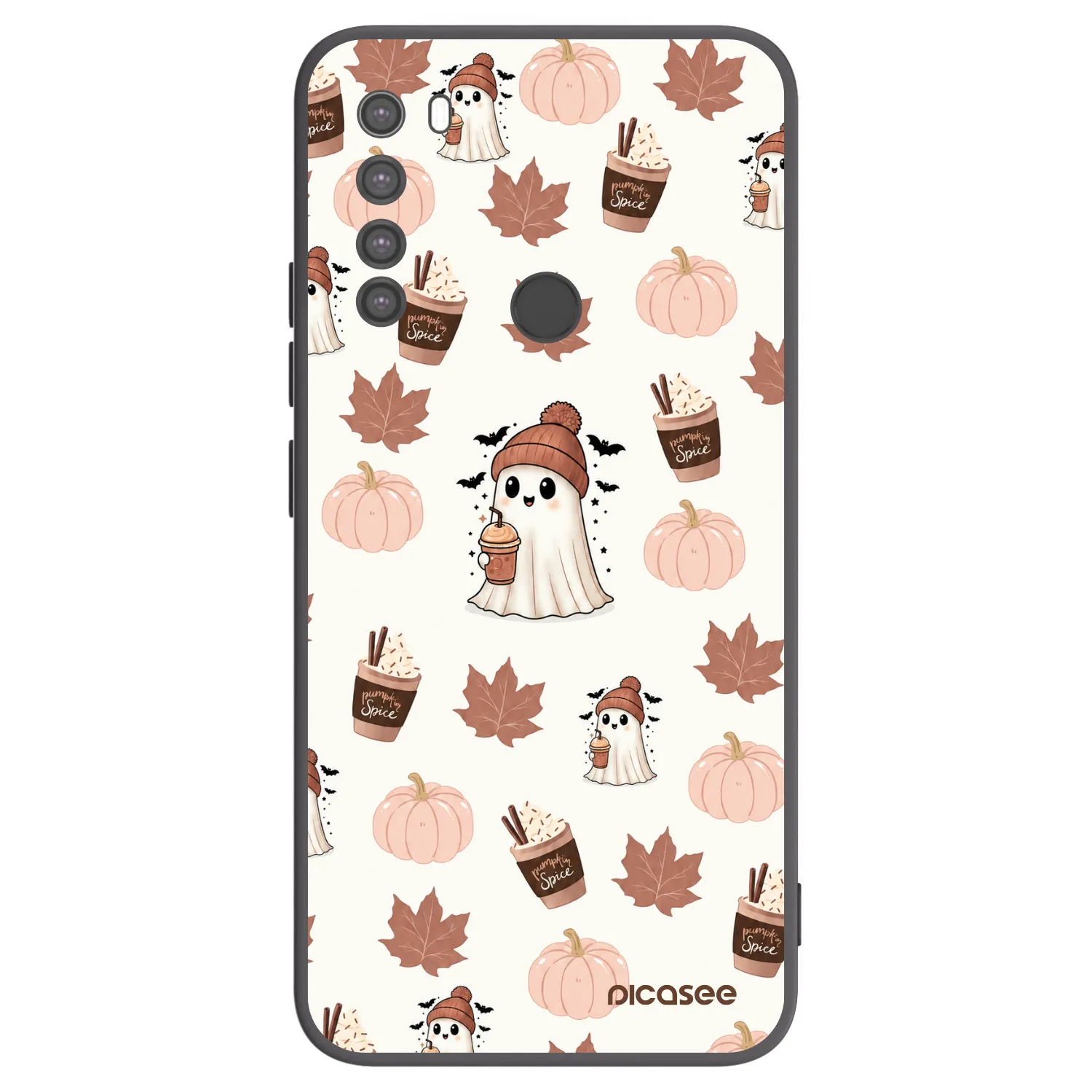 Picasee Xiaomi Redmi Note 8 Hülle - Schwarzes Silikon - Pumpkin spice