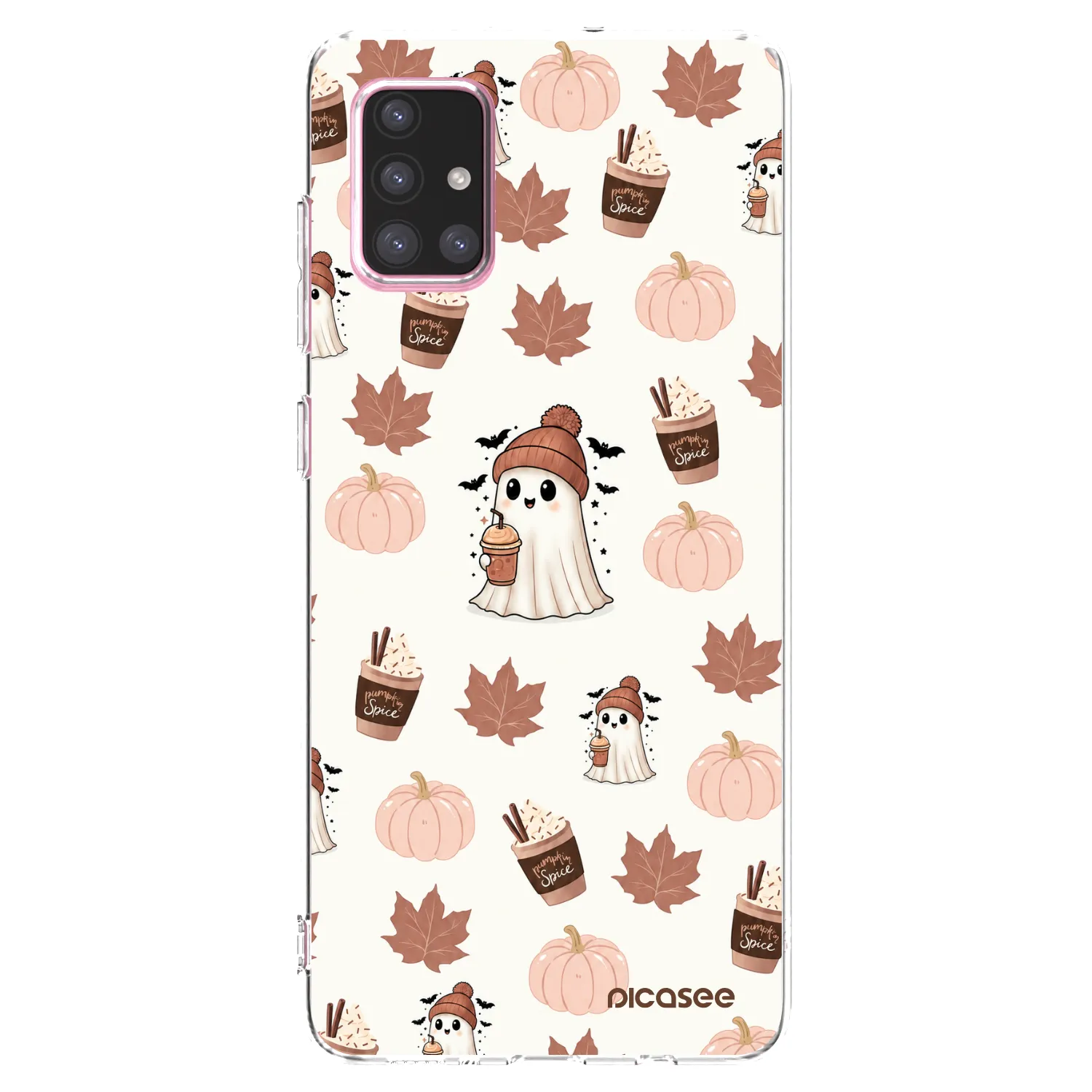 Picasee Samsung Galaxy A71 A715F Hülle - Transparentes Silikon - Pumpkin spice