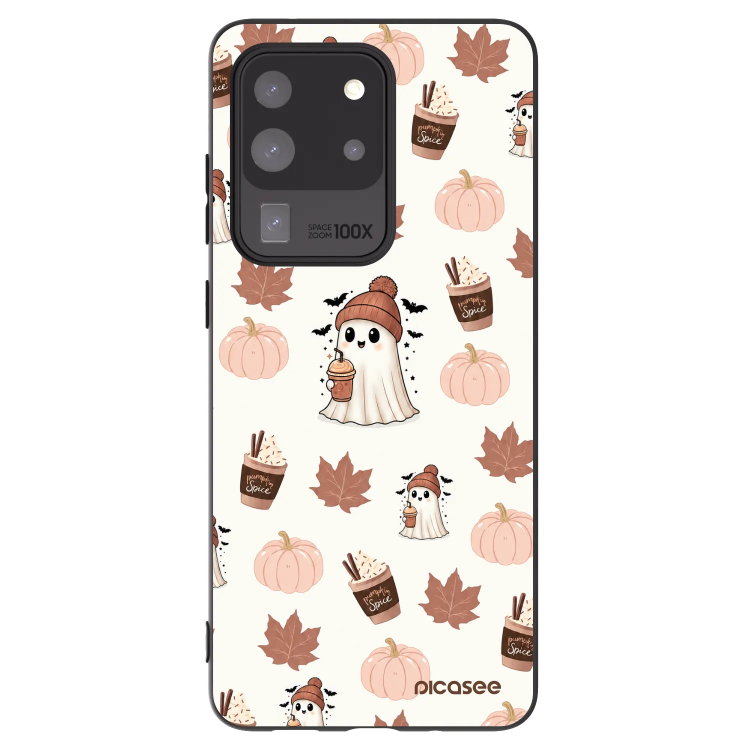 Picasee Samsung Galaxy S20 Ultra 5G G988F Hülle - Schwarzes Silikon - Pumpkin spice