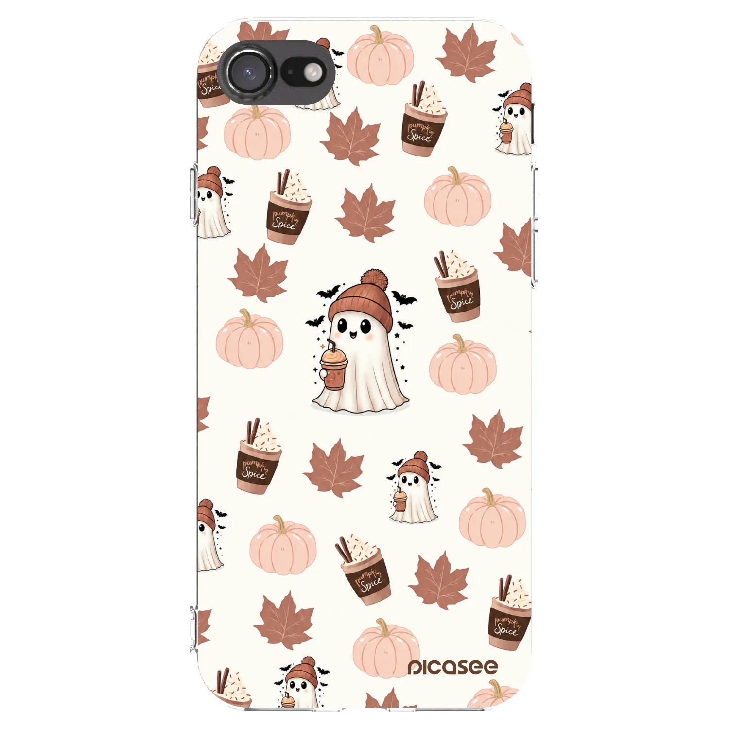 Picasee Apple iPhone SE 2020 Hülle - Transparentes Silikon - Pumpkin spice