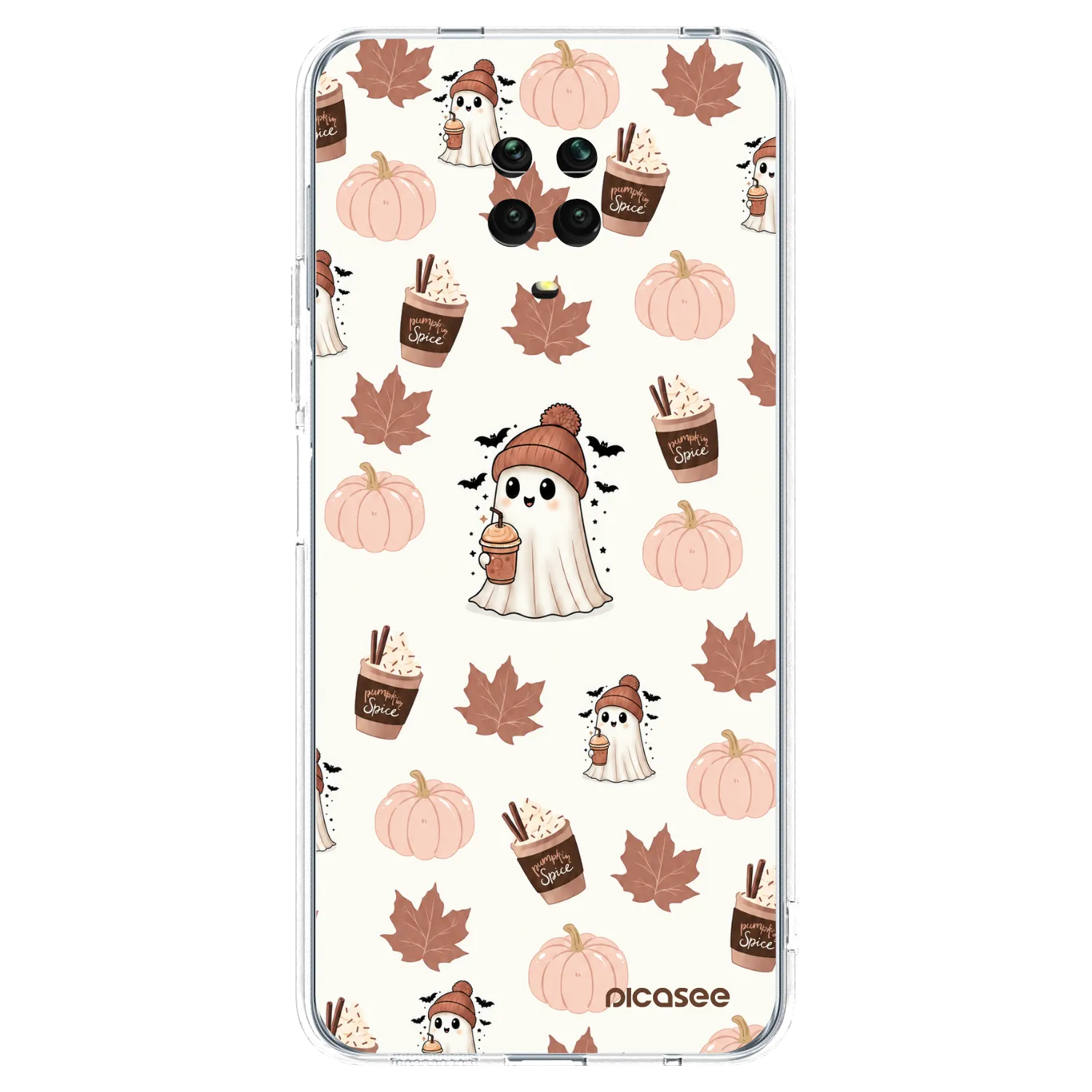Picasee Xiaomi Redmi Note 9 Pro Hülle - Transparentes Silikon - Pumpkin spice