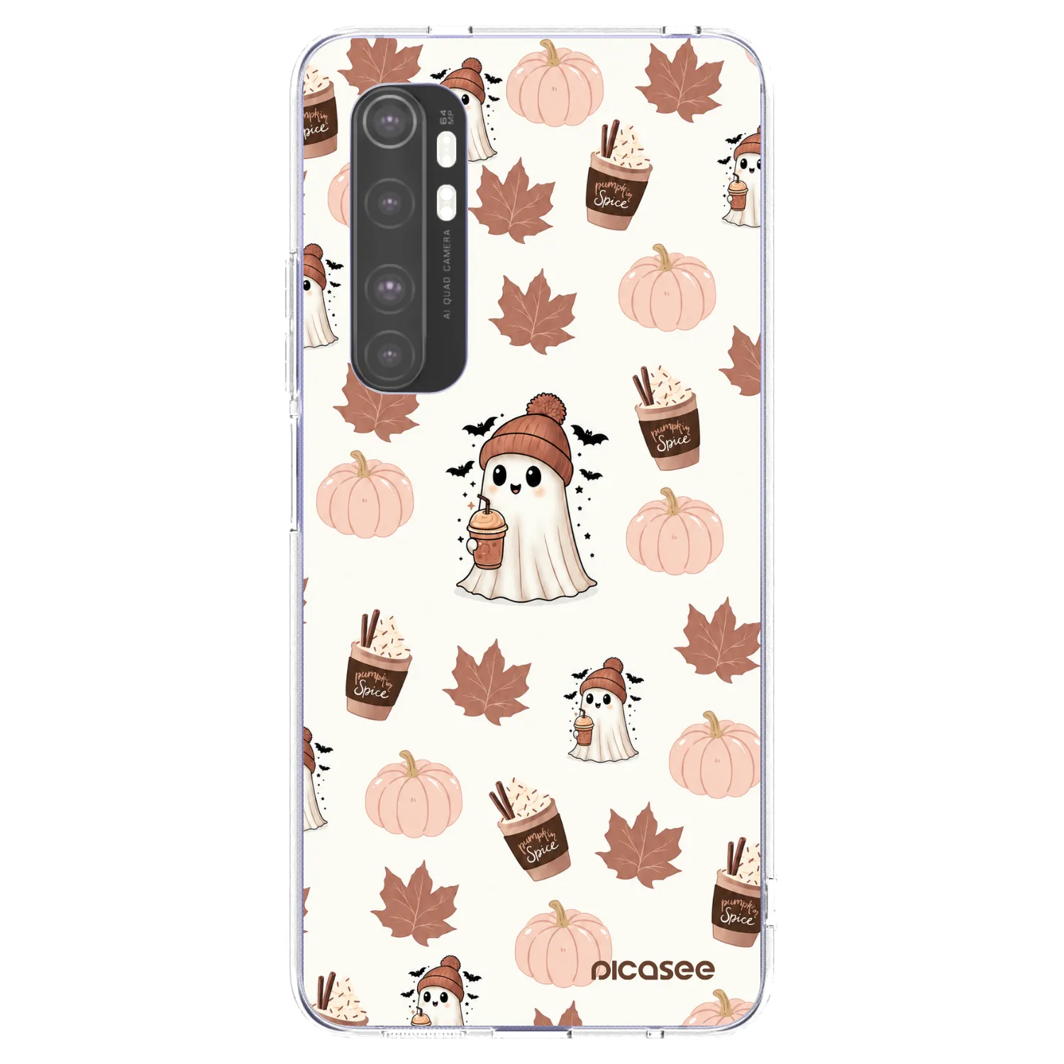 Picasee Xiaomi Mi Note 10 Lite Hülle - Transparentes Silikon - Pumpkin spice