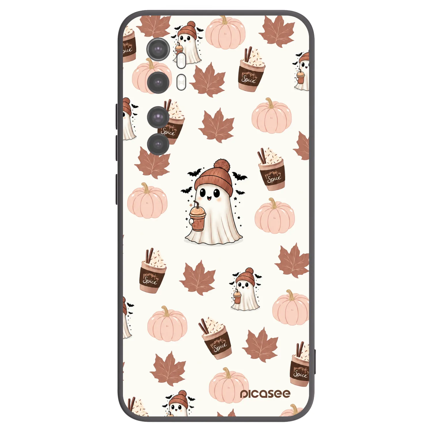 Picasee Xiaomi Mi Note 10 Lite Hülle - Schwarzes Silikon - Pumpkin spice