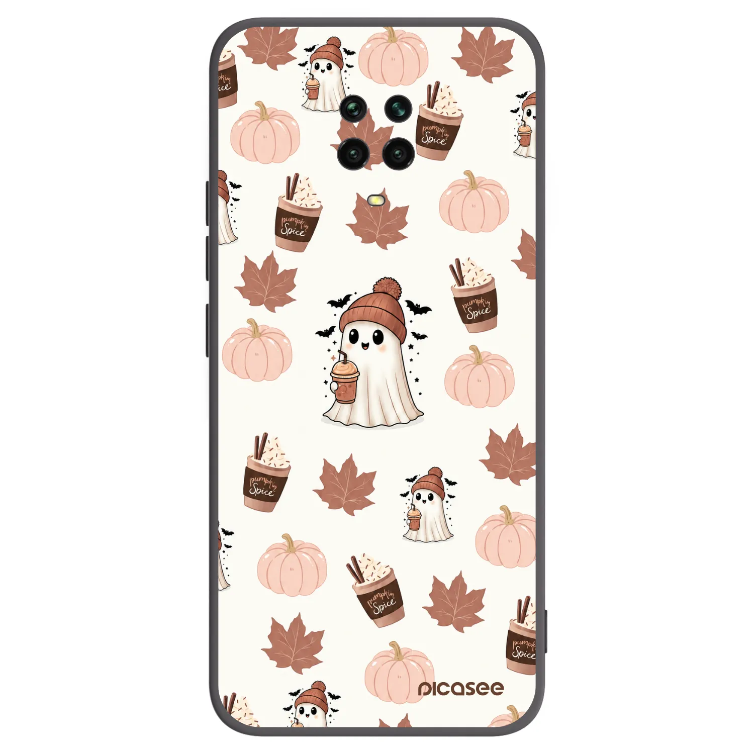 Picasee Xiaomi Redmi Note 9S Hülle - Schwarzes Silikon - Pumpkin spice
