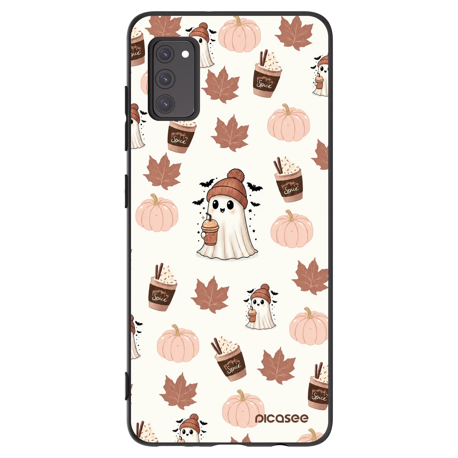 Picasee Samsung Galaxy A41 A415F Hülle - Schwarzes Silikon - Pumpkin spice