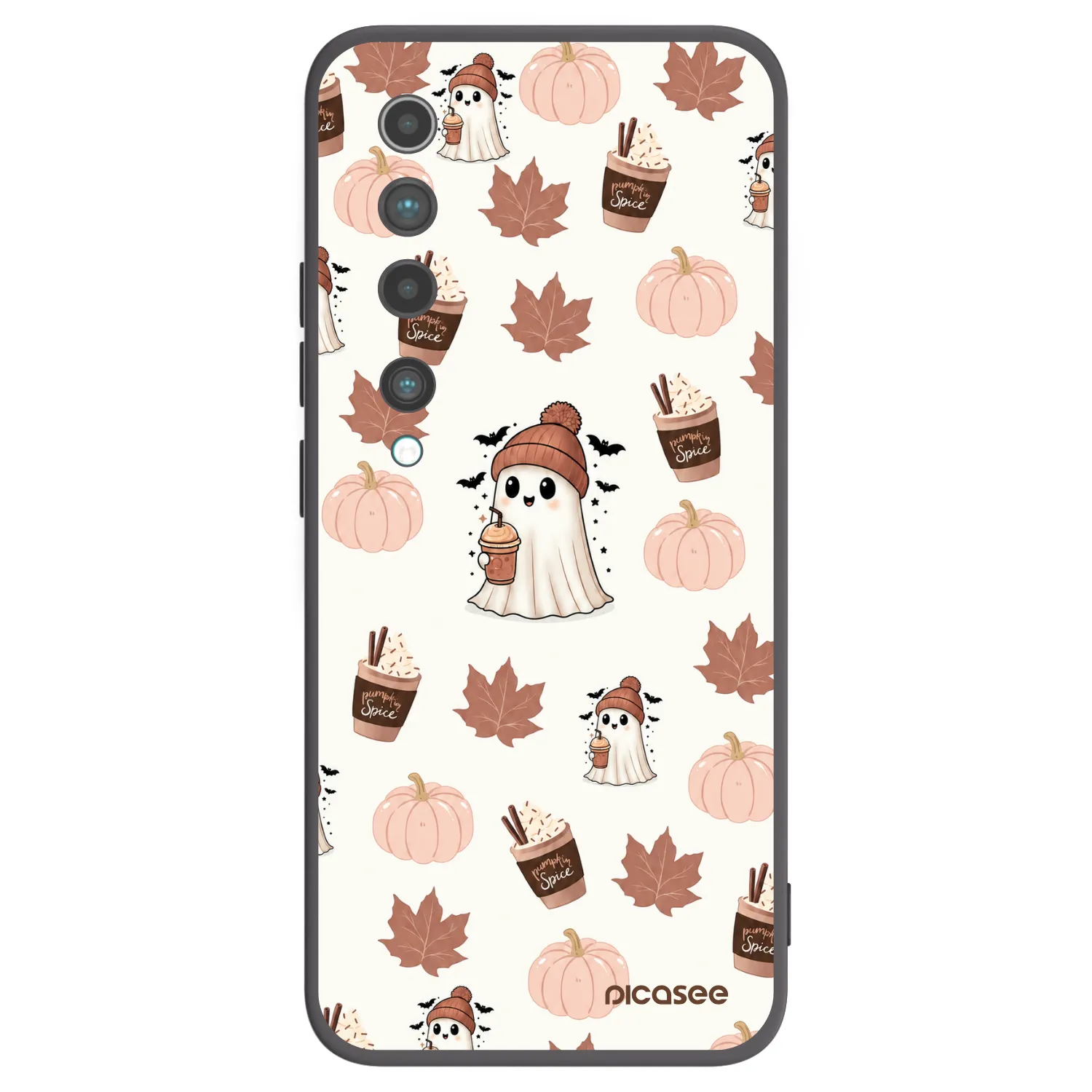 Picasee Xiaomi Mi 10 Hülle - Schwarzes Silikon - Pumpkin spice