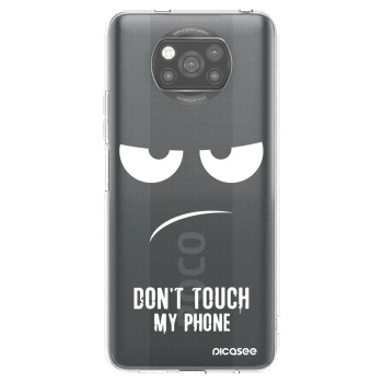 Picasee Xiaomi Poco X3 Hülle - Schwarzes Silikon - Don't Touch My Phone
