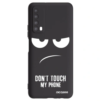 Picasee Huawei P Smart 2021 Hülle - Schwarzes Silikon - Don't Touch My Phone