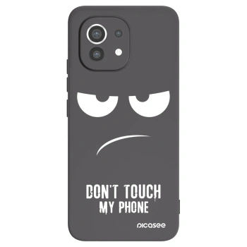 Picasee Xiaomi Mi 11 Hülle - Schwarzes Silikon - Don't Touch My Phone