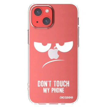 Picasee Apple iPhone 13 mini Hülle - Transparentes Silikon - Don't Touch My Phone
