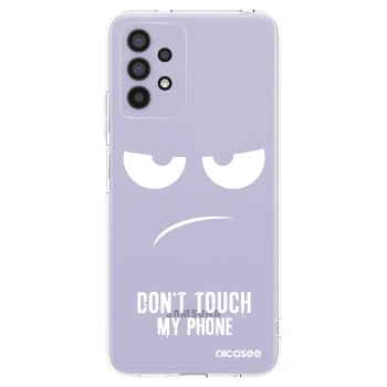 Picasee Samsung Galaxy A32 4G SM-A325F Hülle - Transparentes Silikon - Don't Touch My Phone