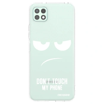 Picasee Samsung Galaxy A22 A226B 5G Hülle - Transparentes Silikon - Don't Touch My Phone