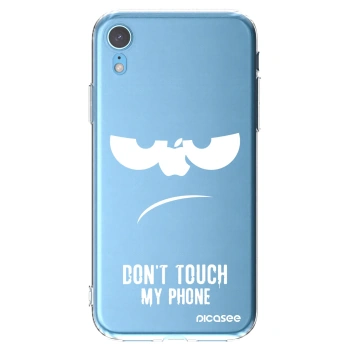 Picasee Apple iPhone XR Hülle - Transparentes Silikon - Don't Touch My Phone