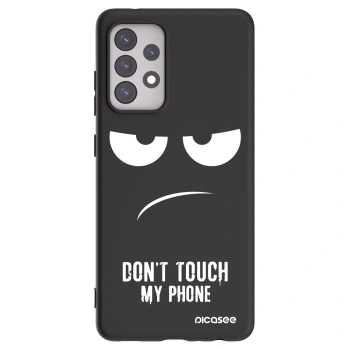 Picasee Samsung Galaxy A52s 5G A528B Hülle - Schwarzes Silikon - Don't Touch My Phone