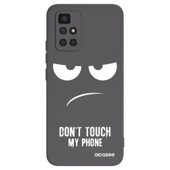 Picasee Xiaomi Redmi 10 Hülle - Schwarzes Silikon - Don't Touch My Phone