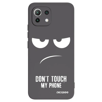 Picasee Xiaomi 11 Lite 5G NE Hülle - Schwarzes Silikon - Don't Touch My Phone