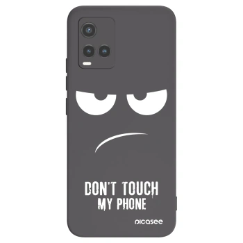 Picasee Vivo Y33s Hülle - Schwarzes Silikon - Don't Touch My Phone