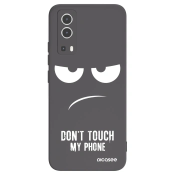 Picasee Vivo Y72 5G Hülle - Schwarzes Silikon - Don't Touch My Phone