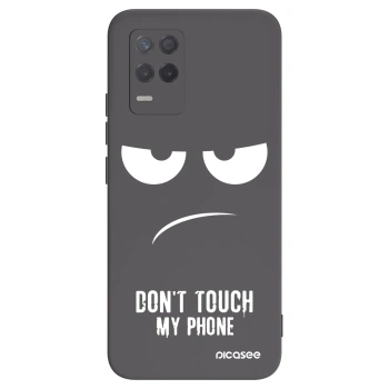 Picasee Realme 8 5G Hülle - Schwarzes Silikon - Don't Touch My Phone