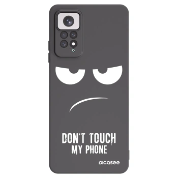 Picasee Xiaomi Redmi Note 11 Hülle - Schwarzes Silikon - Don't Touch My Phone
