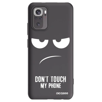 Picasee Xiaomi Redmi Note 11S 4G Hülle - Schwarzes Silikon - Don't Touch My Phone