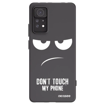 Picasee Xiaomi Redmi Note 11 Pro 5G Hülle - Schwarzes Silikon - Don't Touch My Phone