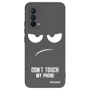 Picasee Realme GT Master Edition 5G Hülle - Schwarzes Silikon - Don't Touch My Phone