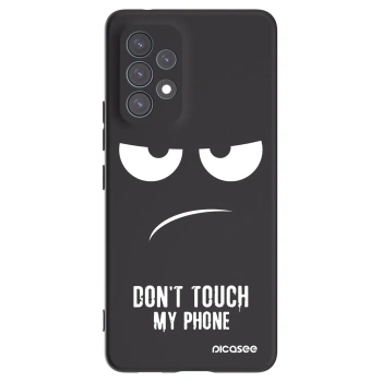 Picasee Samsung Galaxy A53 5G A536 Hülle - Schwarzes Silikon - Don't Touch My Phone