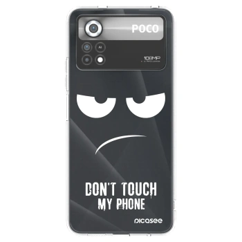 Picasee Xiaomi Poco X4 Pro 5G Hülle - Transparentes Silikon - Don't Touch My Phone