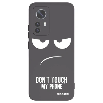 Picasee Xiaomi 12 Pro Hülle - Schwarzes Silikon - Don't Touch My Phone